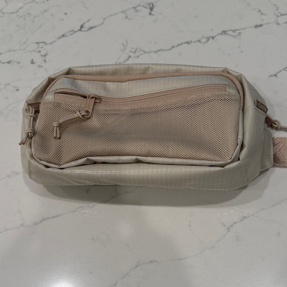 Calpak Cream and Tan Crossbody Bag